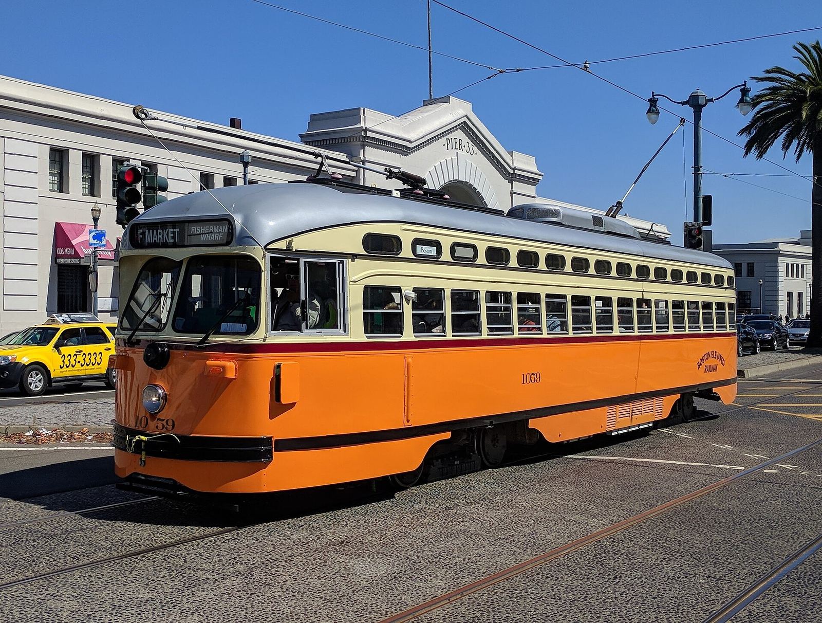 Historic streetcar on the Embarcadero, San Francisco